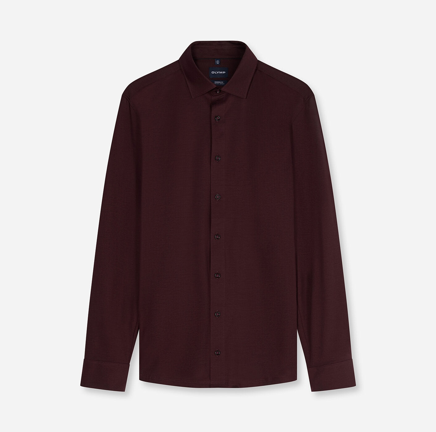 Overhemd Modern Fit Luxor 24/7 - bordeauxrood