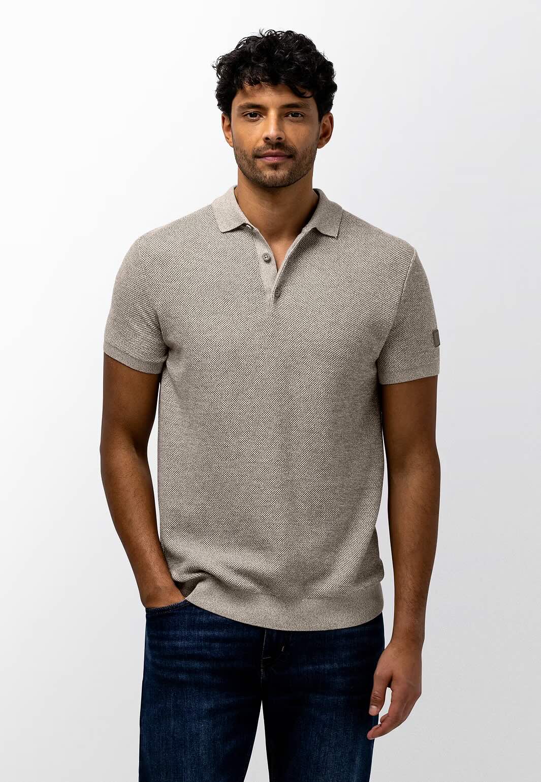 Polo honingraatstructuur - beige