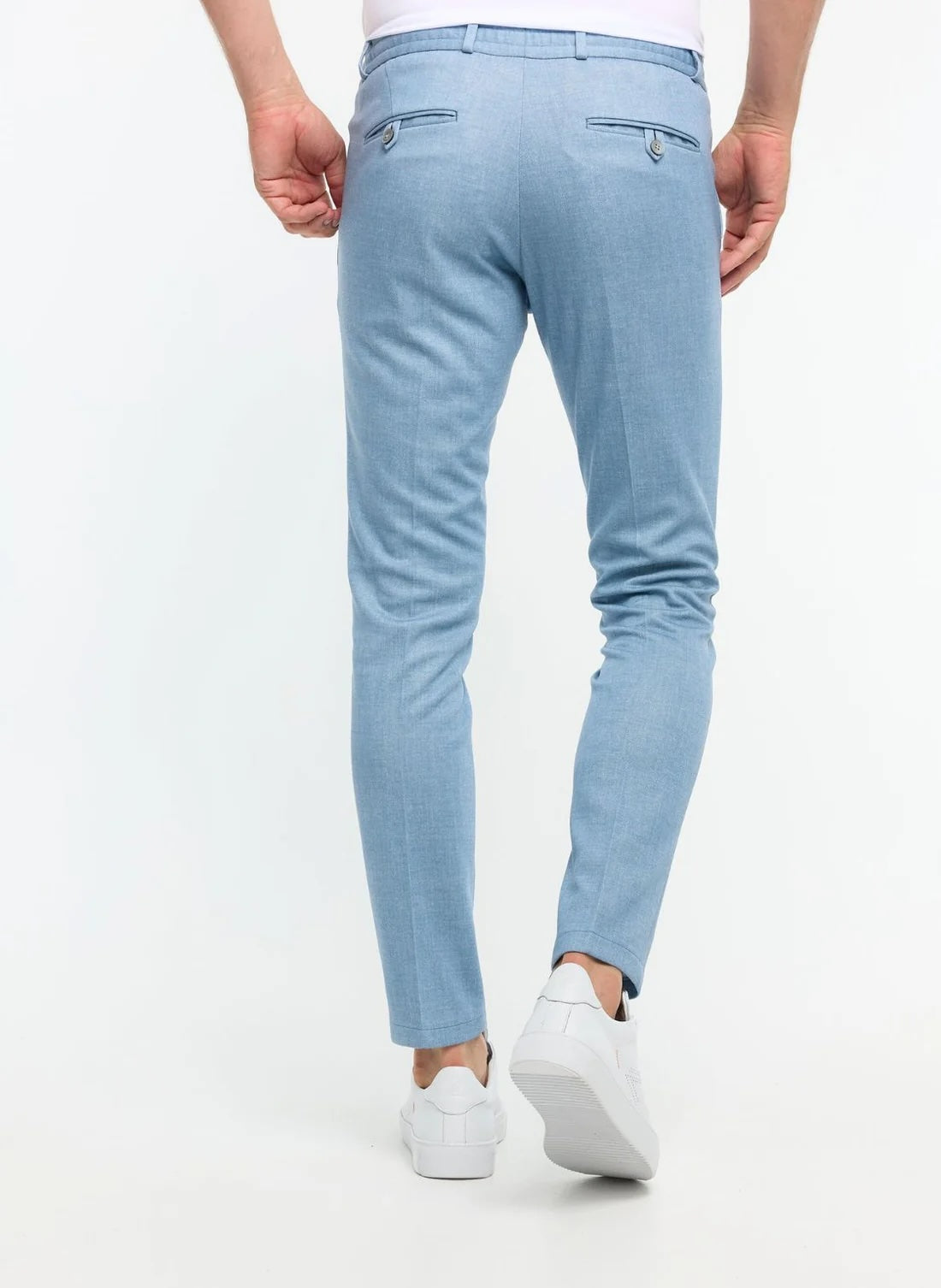 Chino jersey DiSpartaflexSE - lichtblauw