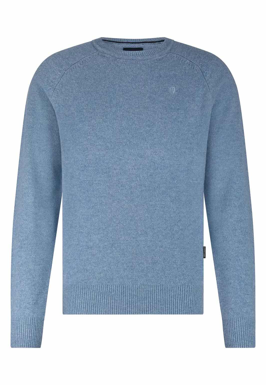 Trui lamswol met ronde hals - lichtblauw