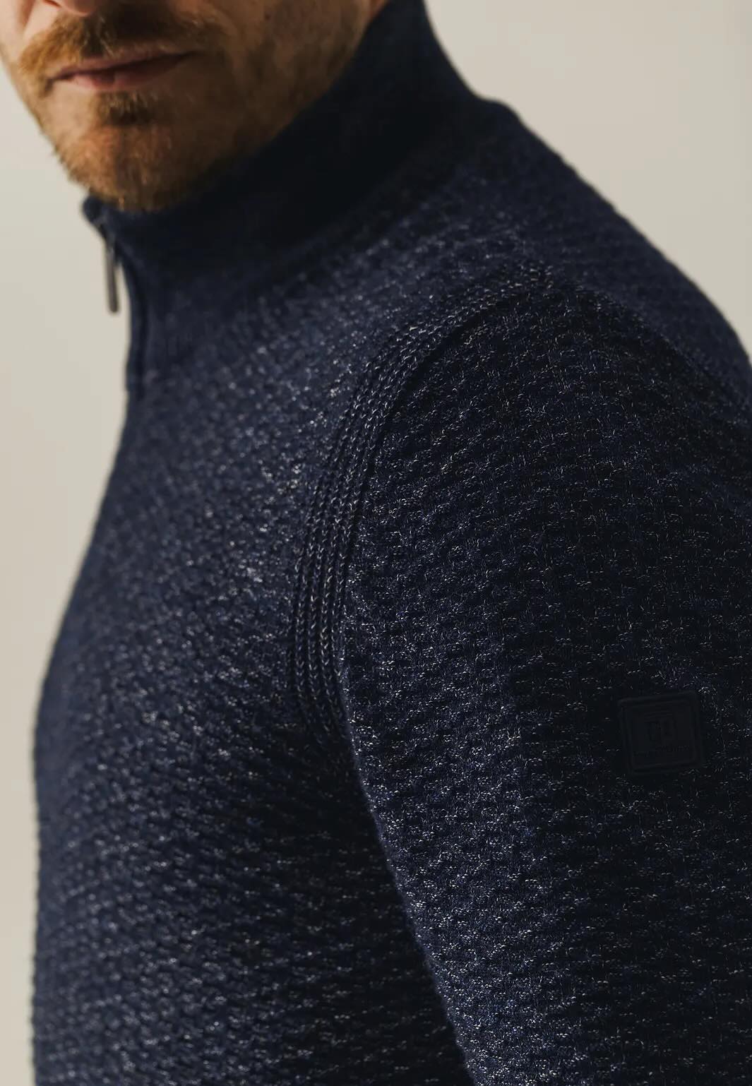 Vest gemêleerd - blauw