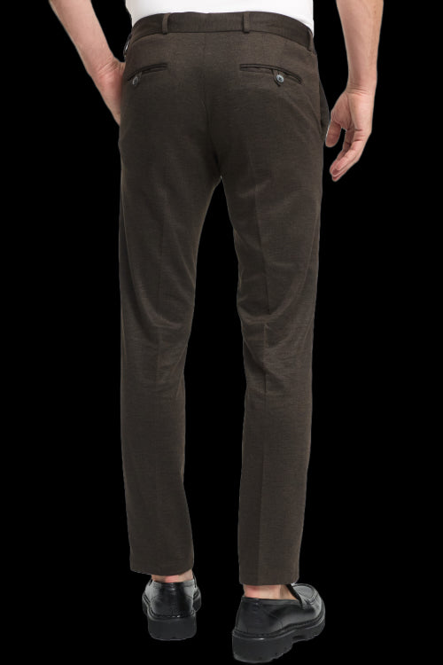 Chino jersey DiSpartaflexSE - bruin