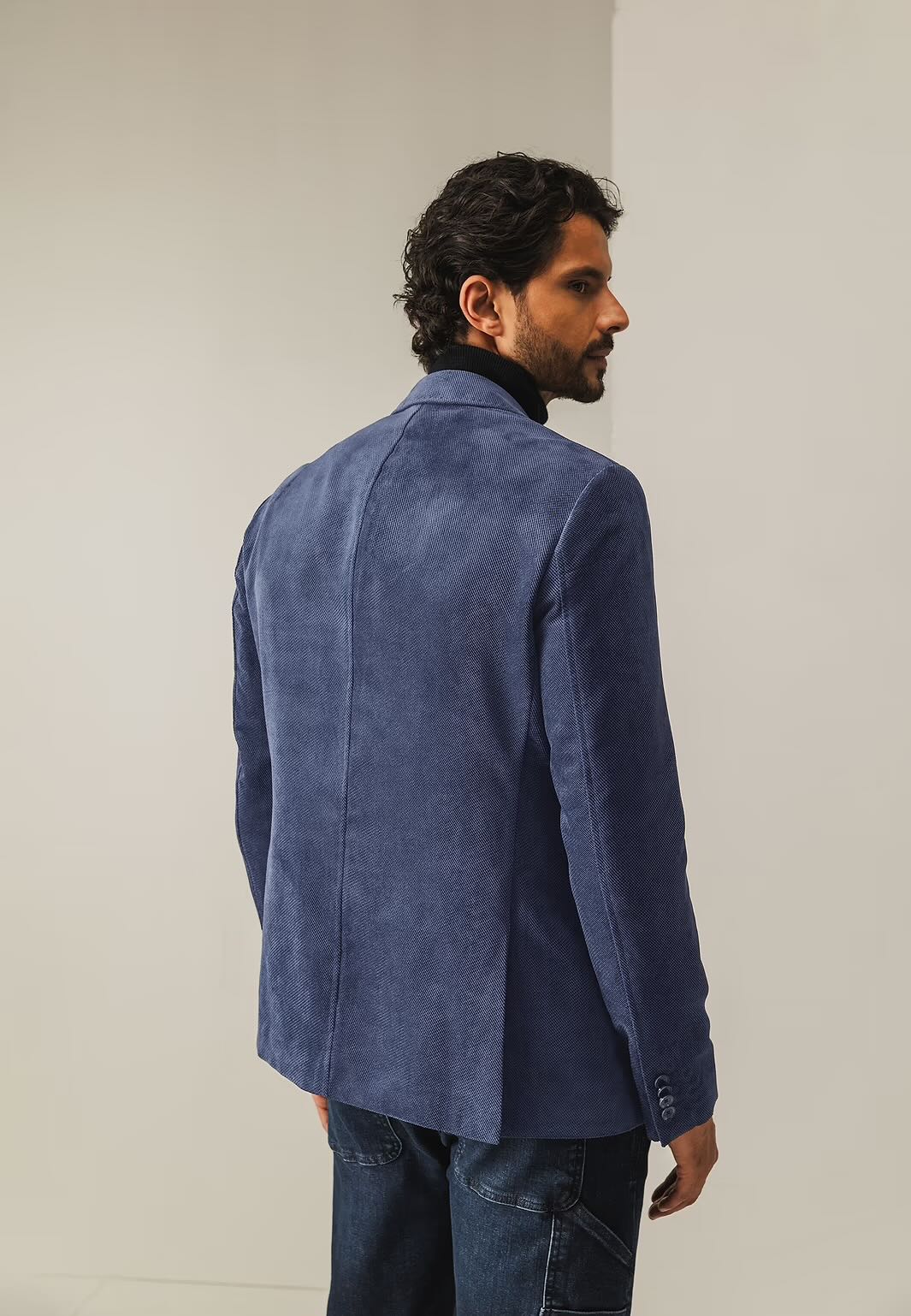 Colbert babycord - blauw