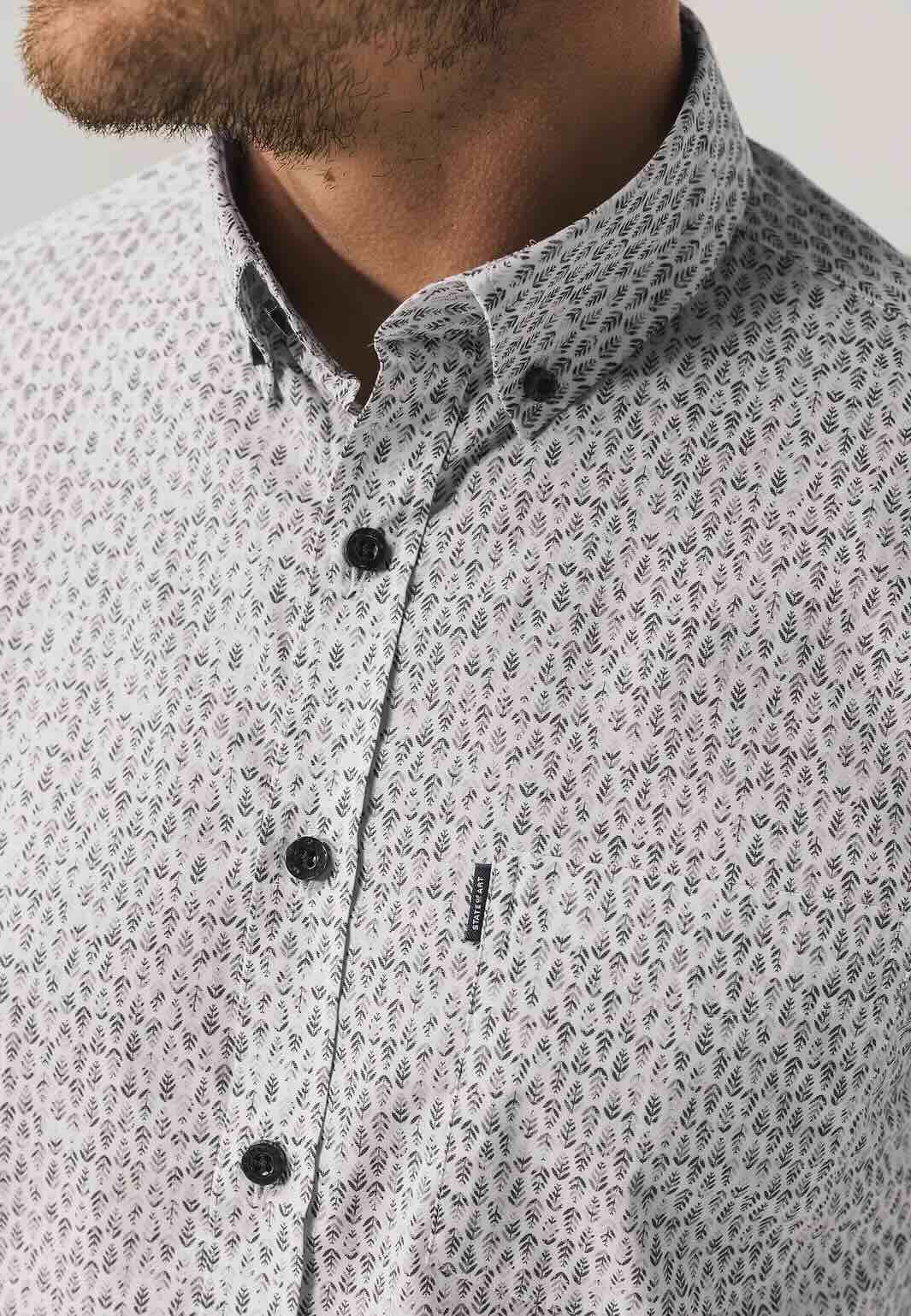 Overhemd botanischeprint - wit
