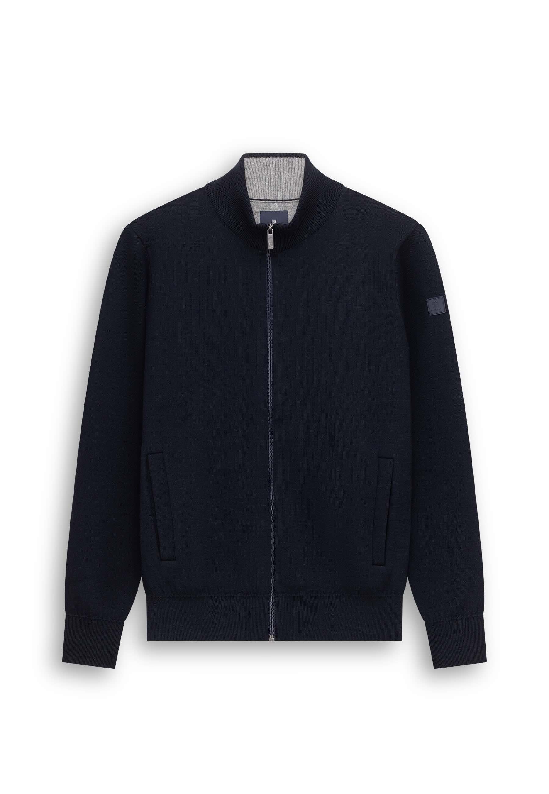 Vest wolmix - blauw