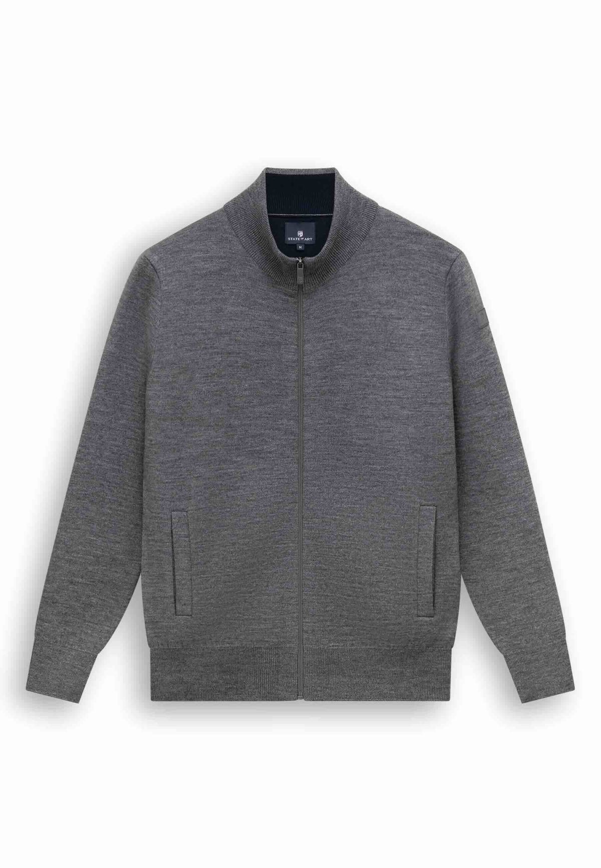 Vest wolmix - grijs