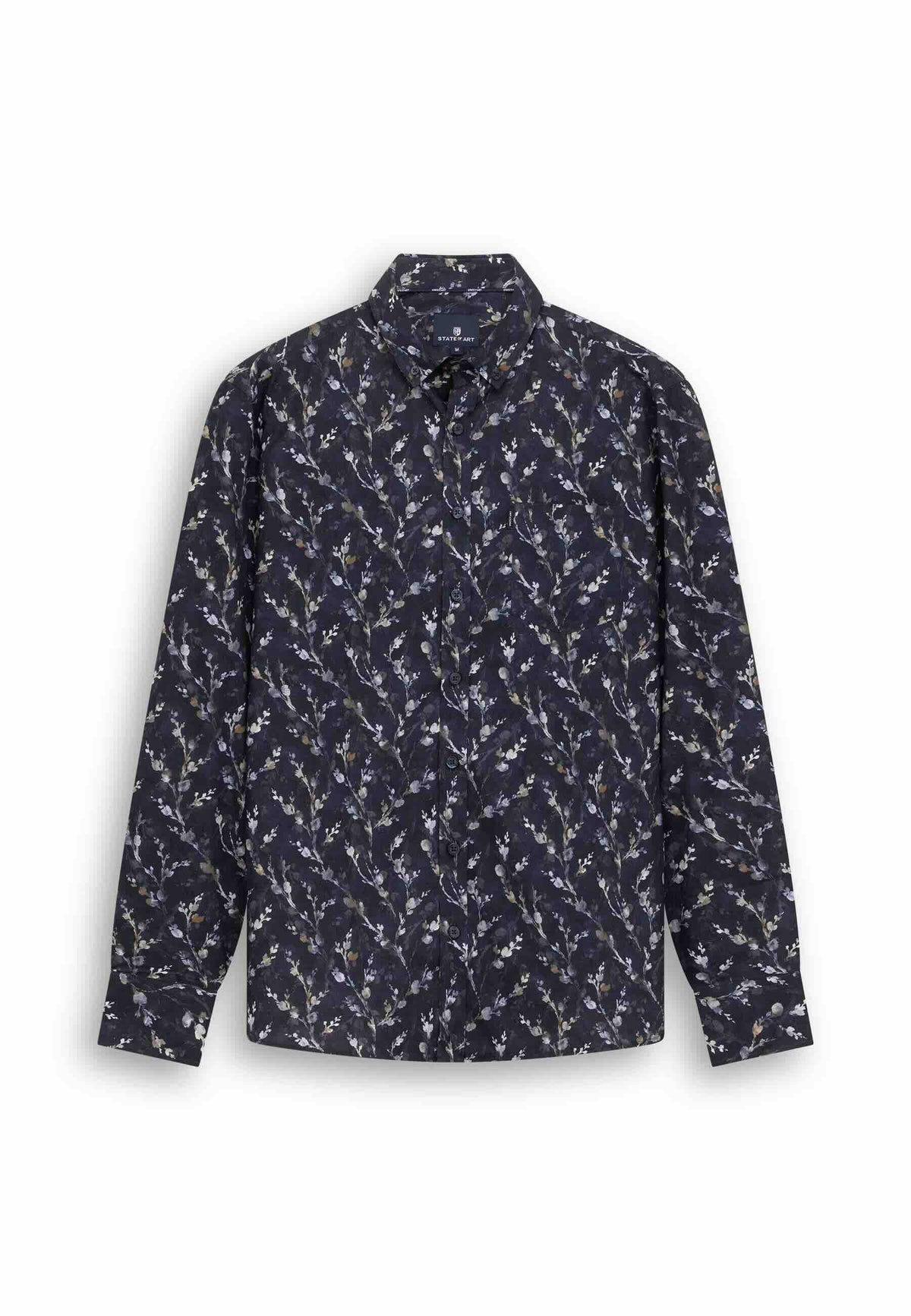 Overhemd all-over print - blauw