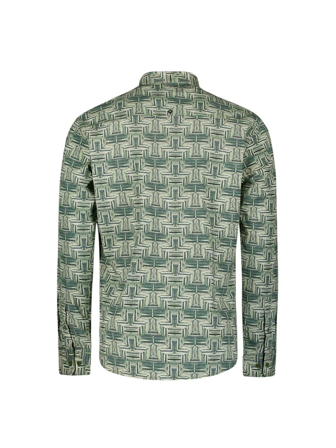 Overhemd met all-over print - groen