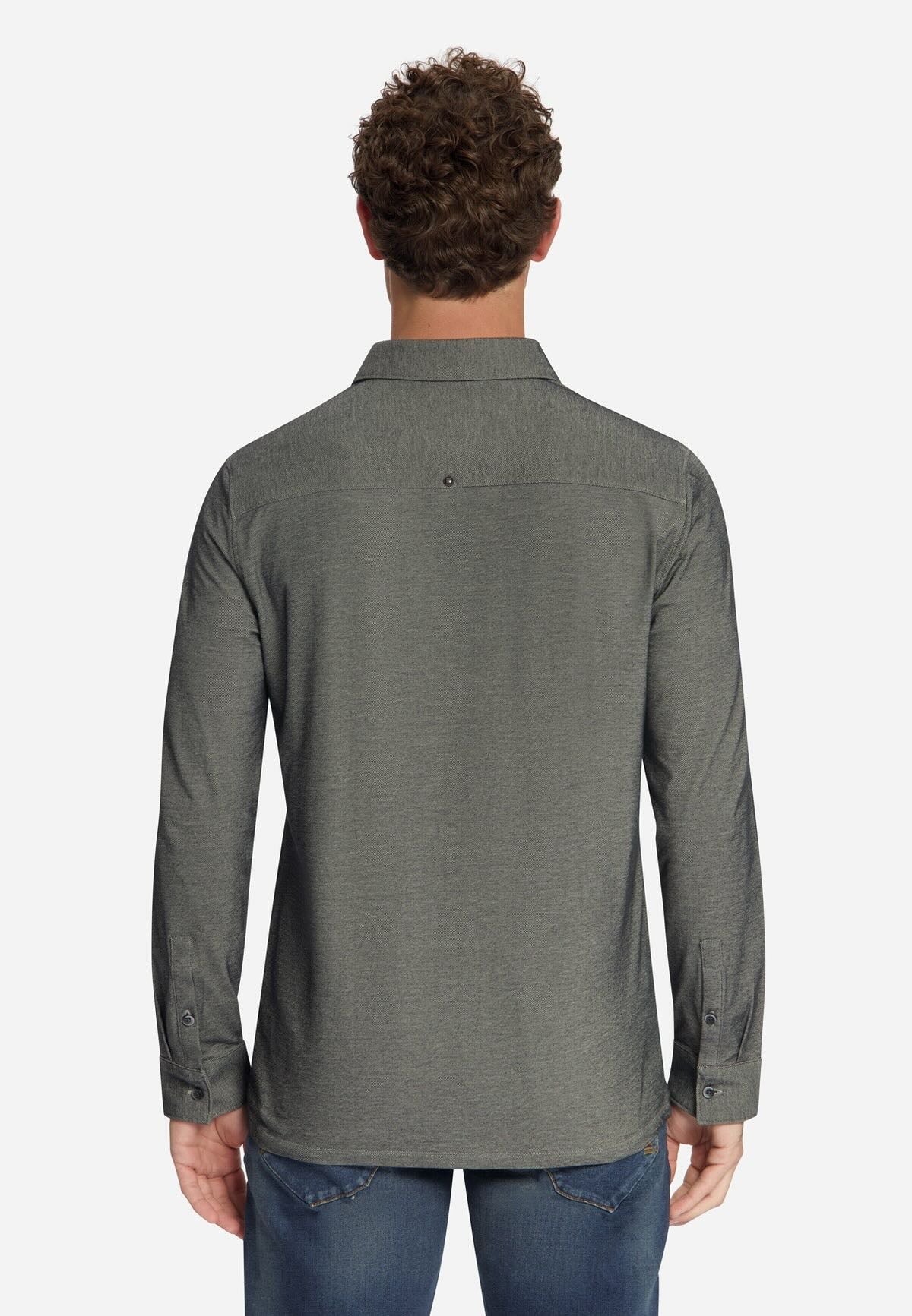 Overhemd twill - cement