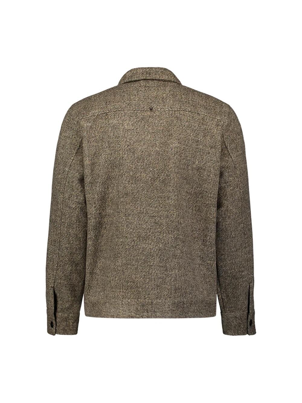 Overshirt wolmix - lichtbruin