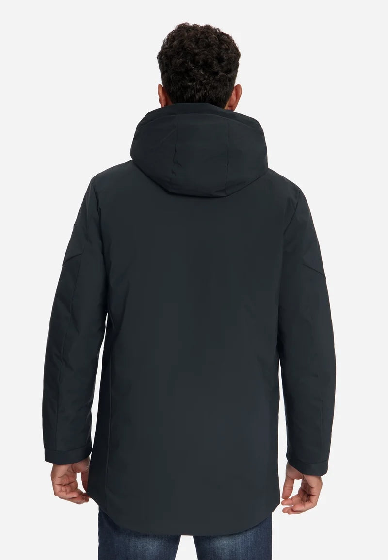 Jas parka met afneembare capuchon - zwart