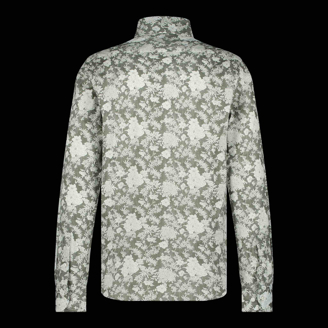 Overhemd bloemen print - groen