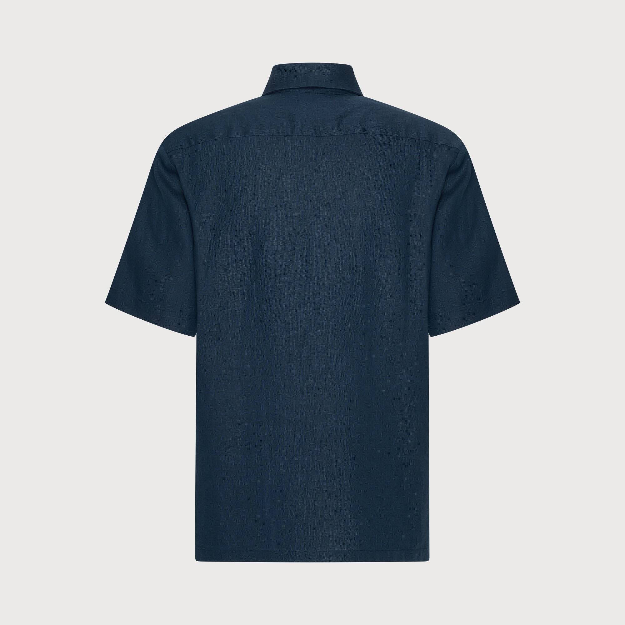 Overhemd linnen - navyblauw