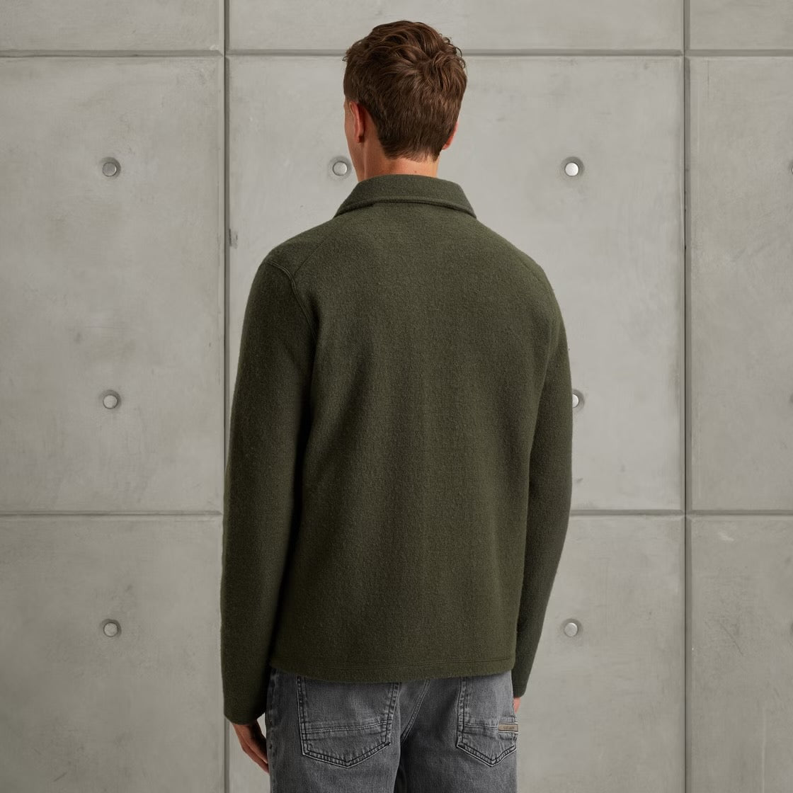 Overshirt met ritssluiting - groen