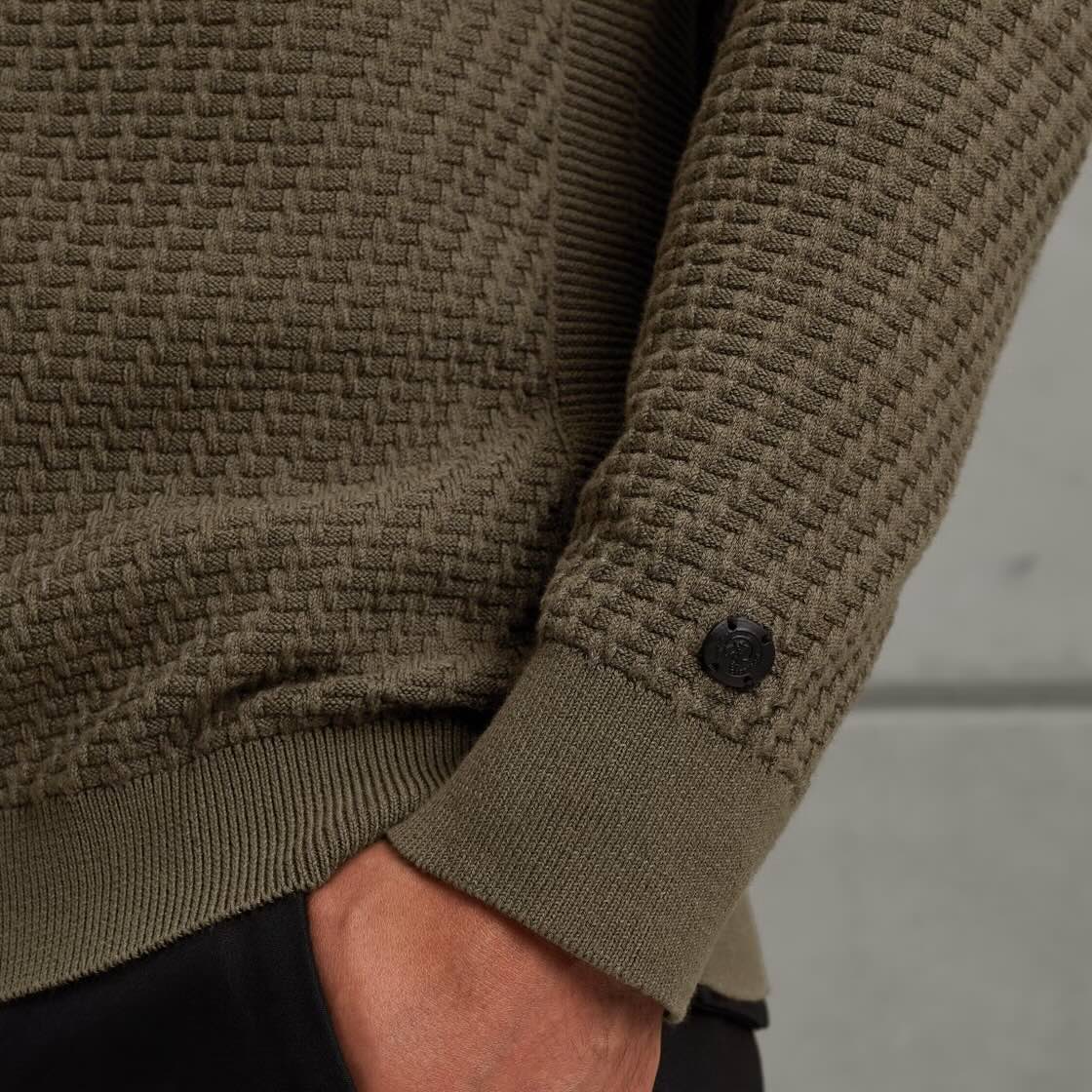 Trui allover structuur - bruin