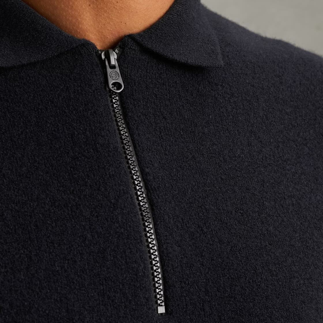 Trui polokraag met rits - blauw