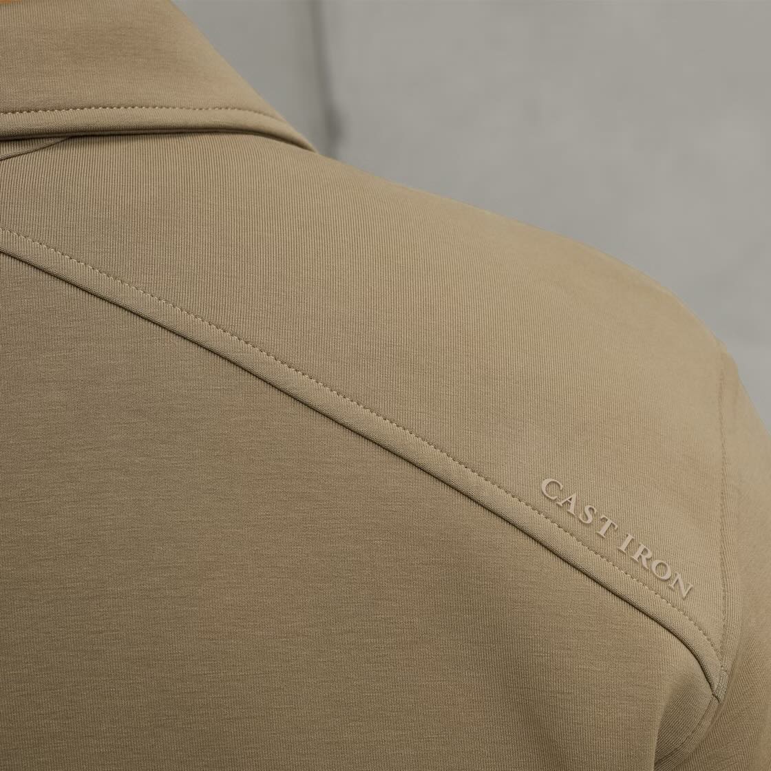 Overshirt met ritssluiting -khaki