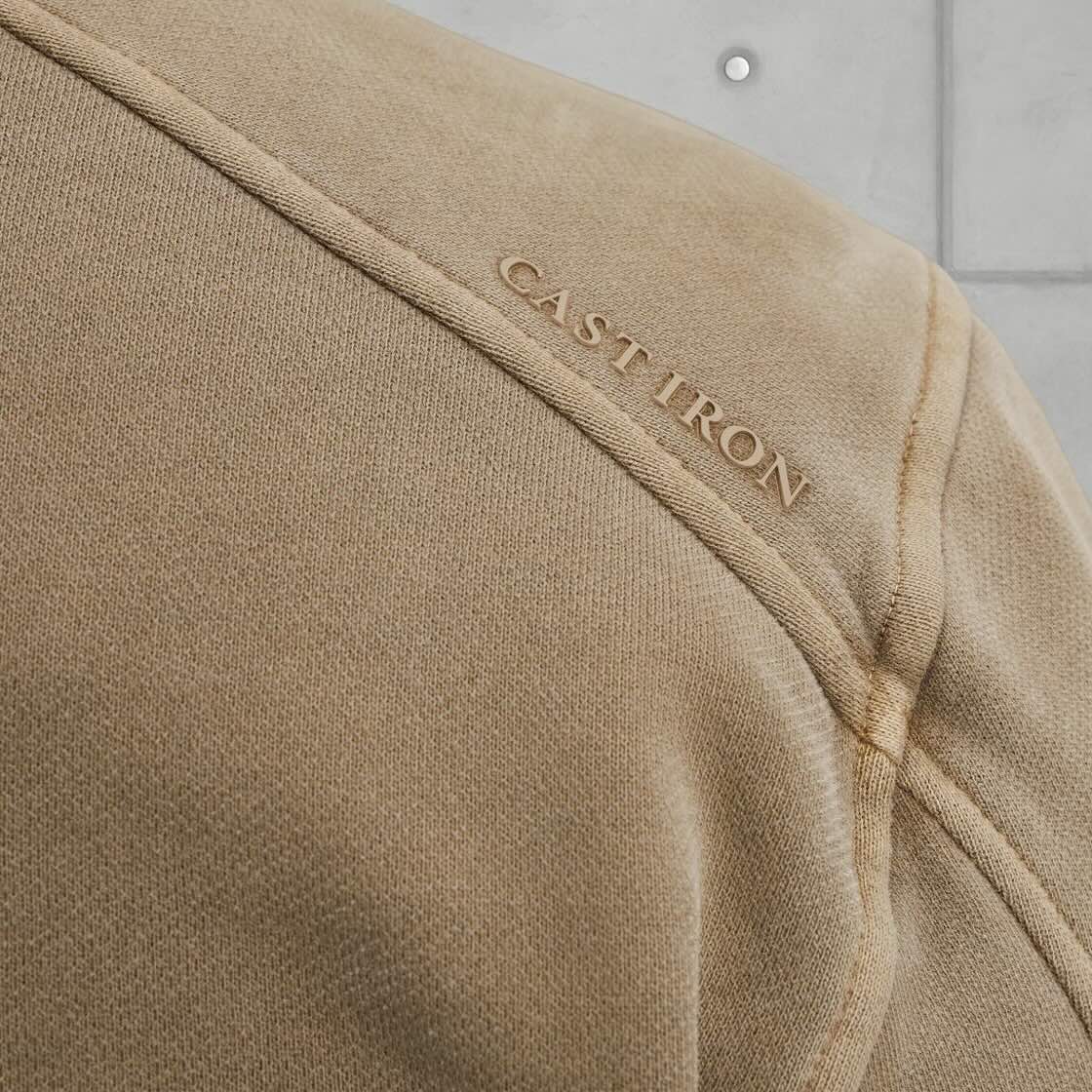 Sweatshirt met halve rits - khaki