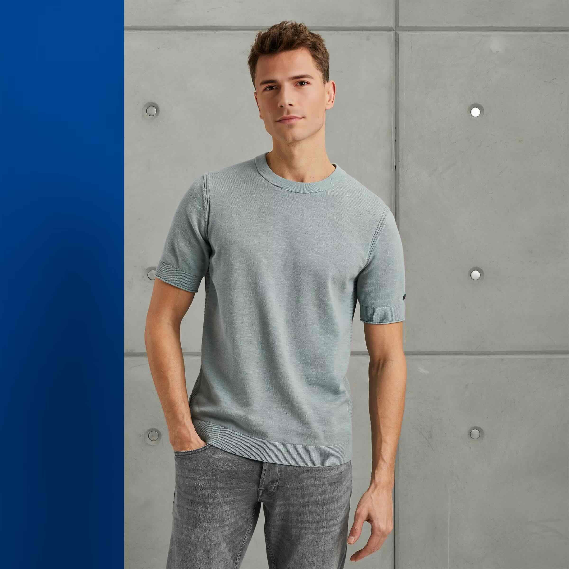 T-shirt met raglanmouw - blauw