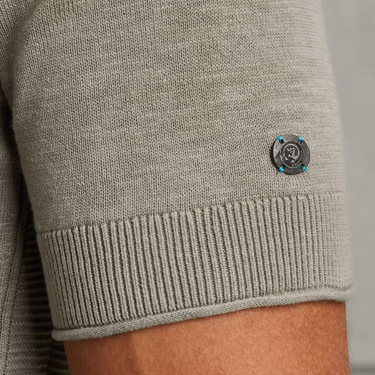 T-shirt met structuur - grijs