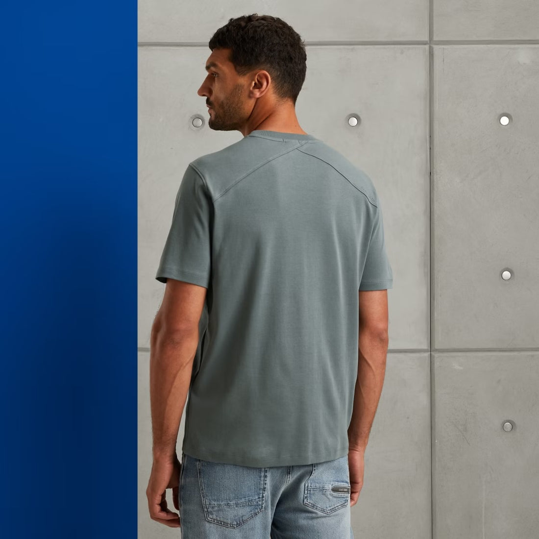 T-shirt ronde hals - grijs