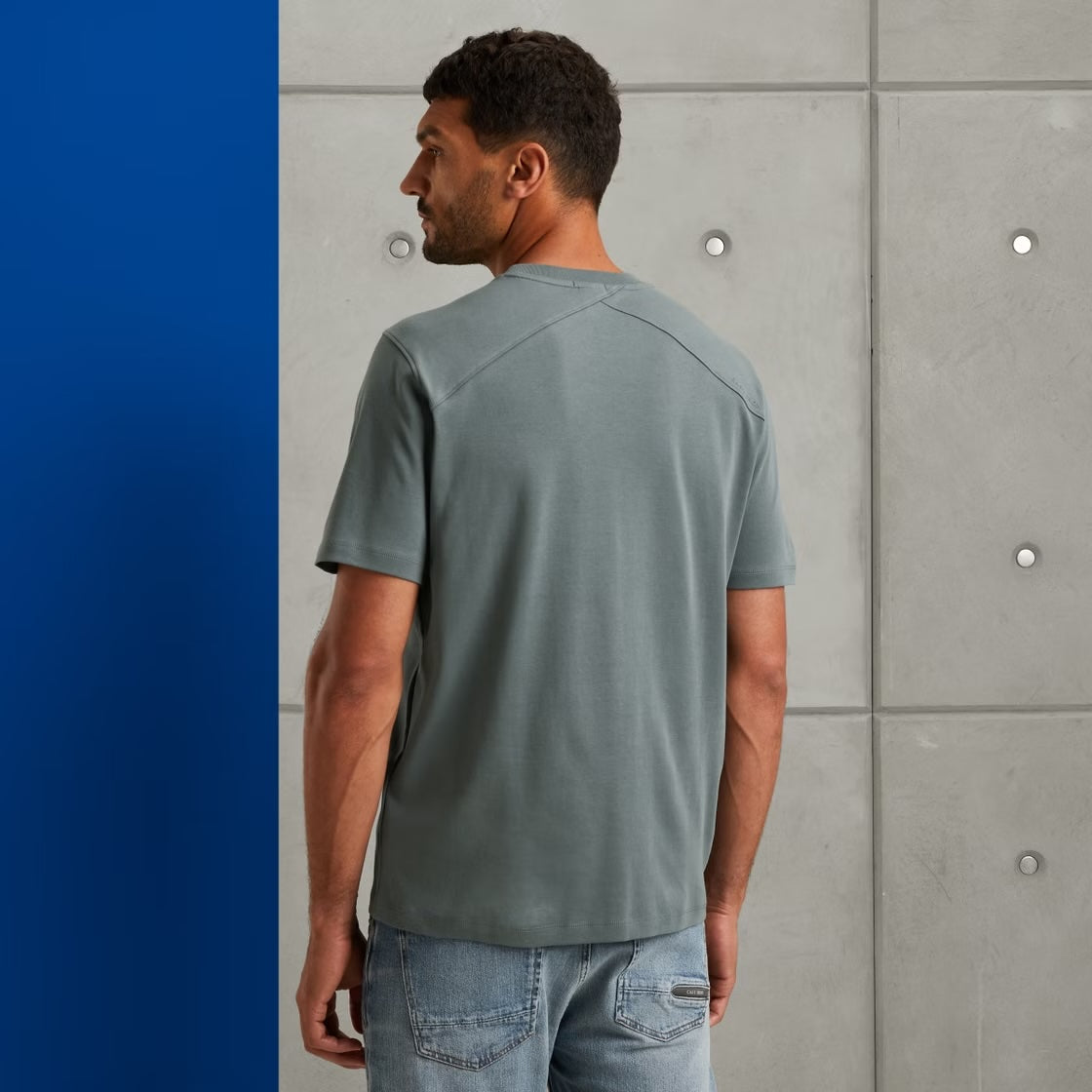 T-shirt ronde hals - grijs