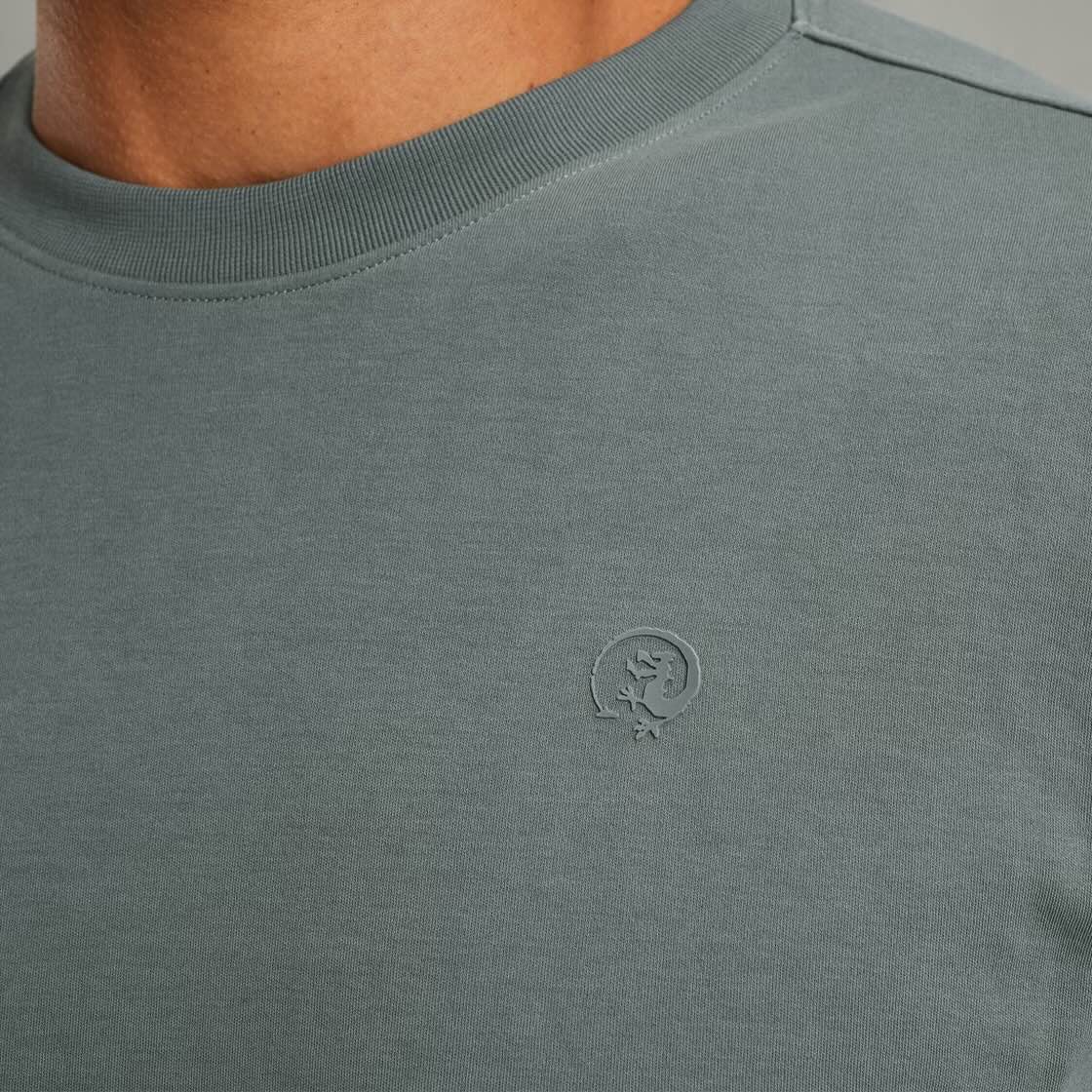 T-shirt ronde hals - grijs