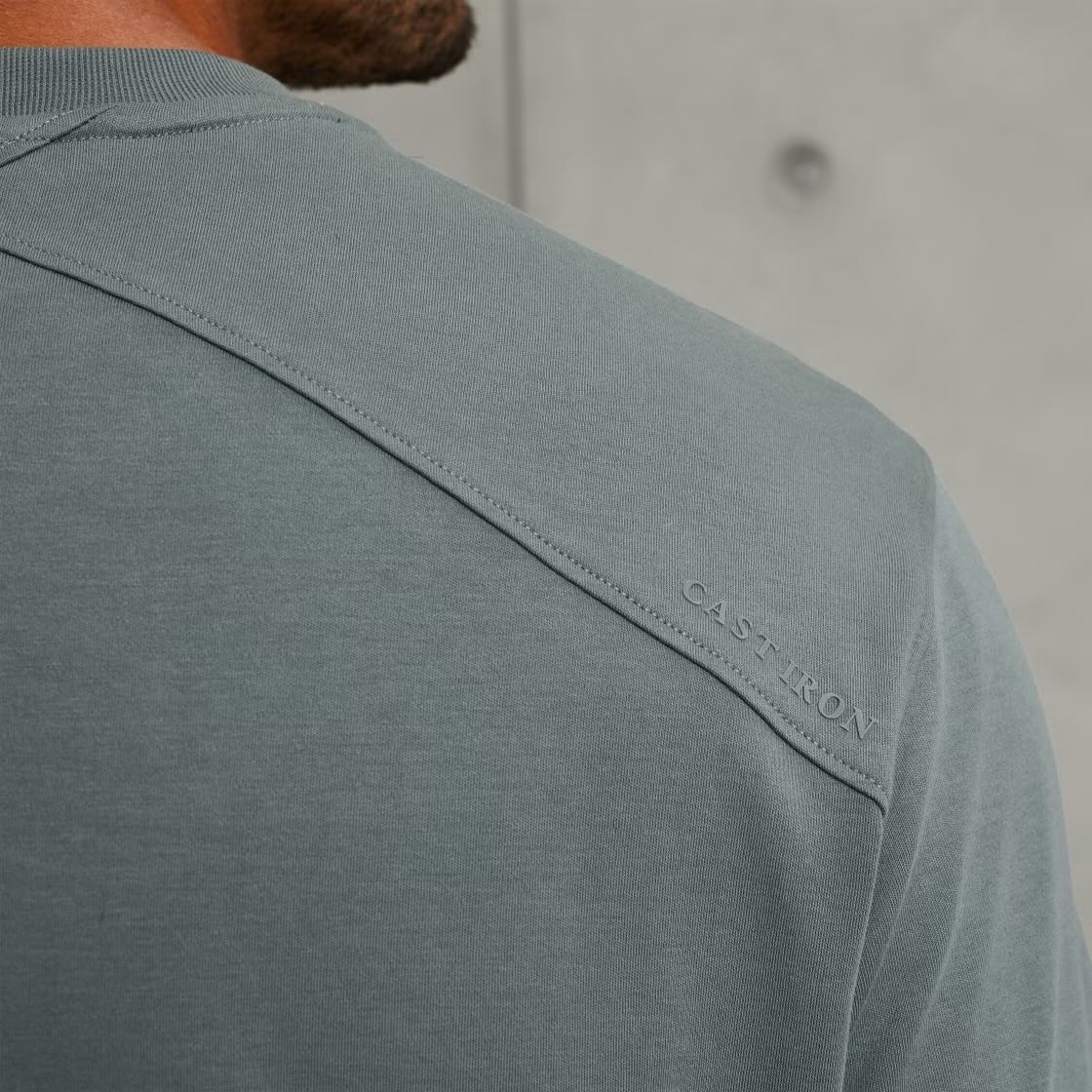 T-shirt ronde hals - grijs