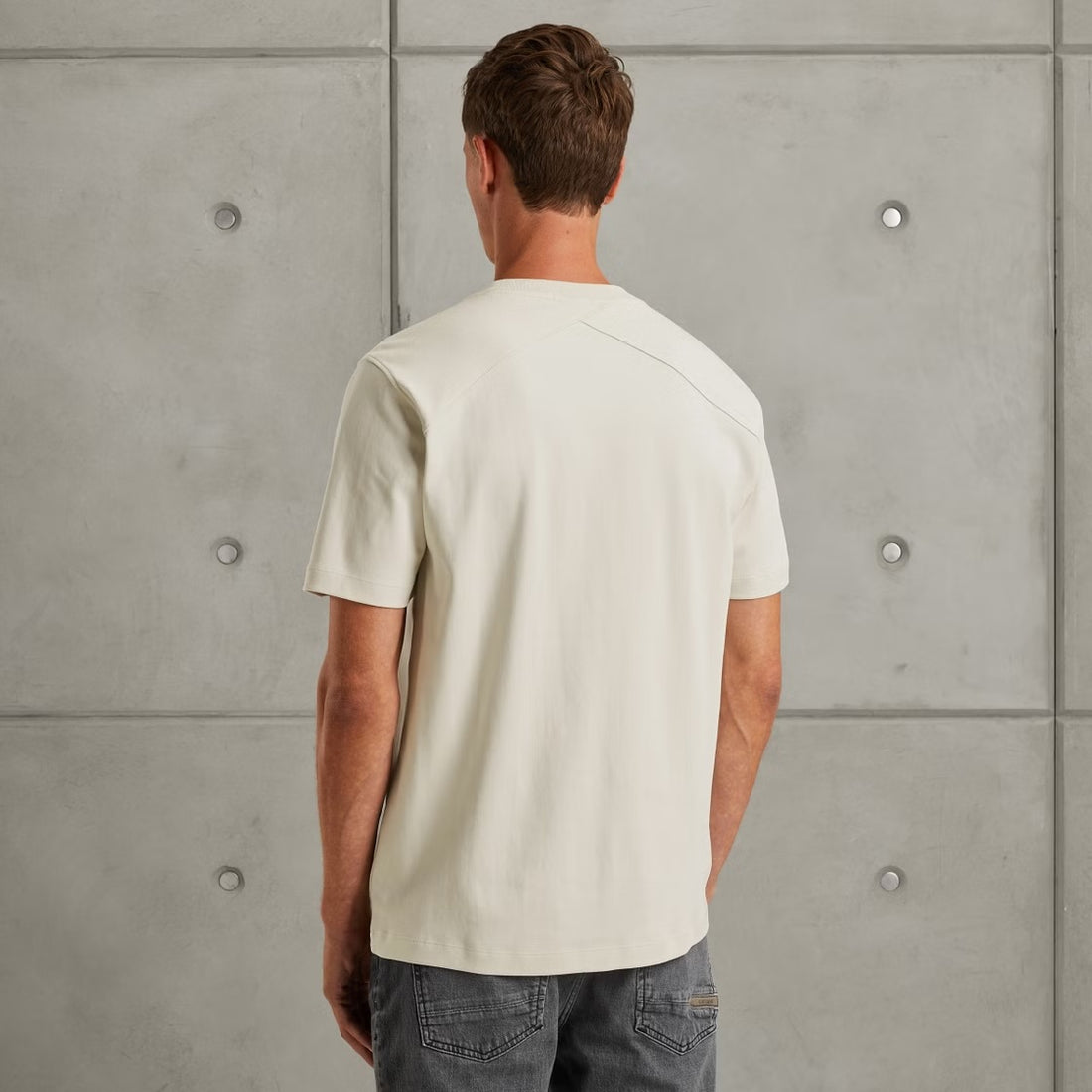 T-shirt met artwork - beige