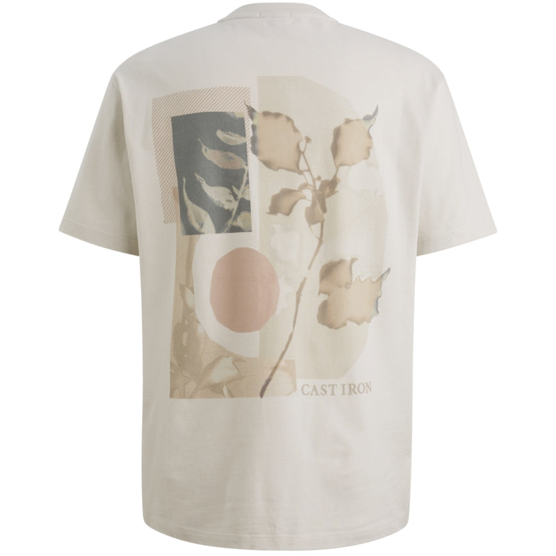 T-shirt jersey meerkleurig artwork - beige