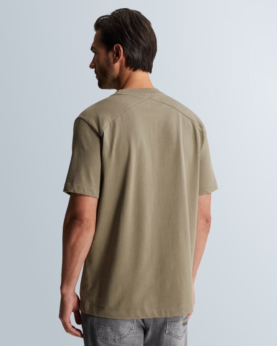 T-shirt van jersey met artwork - vetiver