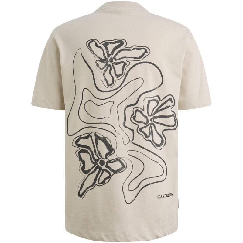 T-shirt jersey met artwork - beige