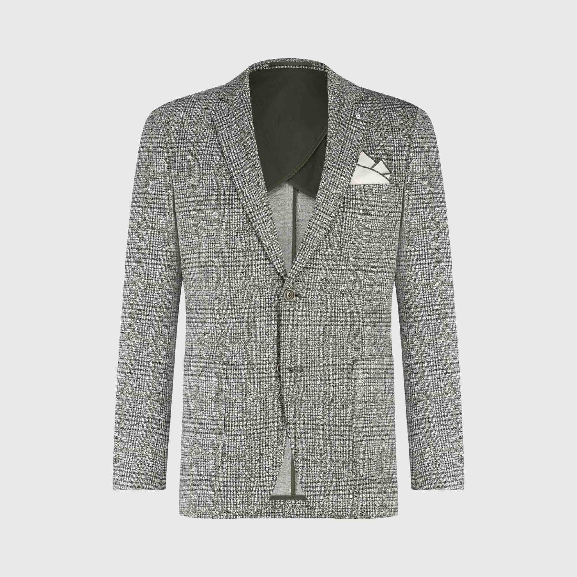 Colbert ruit jersey - groen