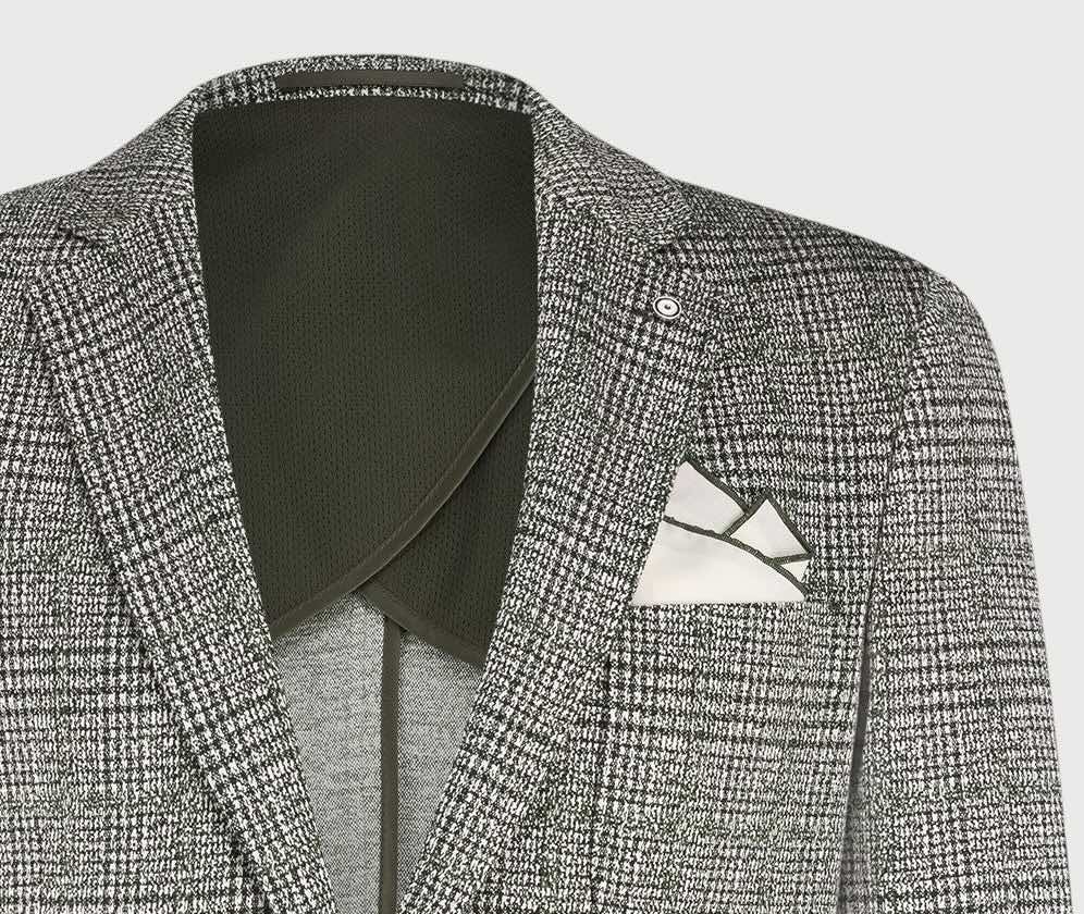 Colbert ruit jersey - groen