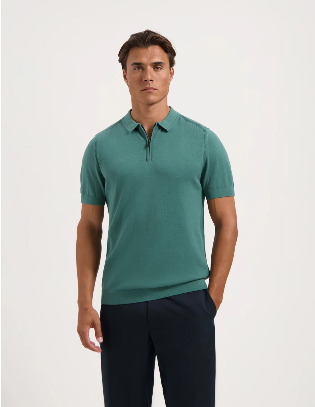 Polo JOACHIM-S korte mouw - bottle green