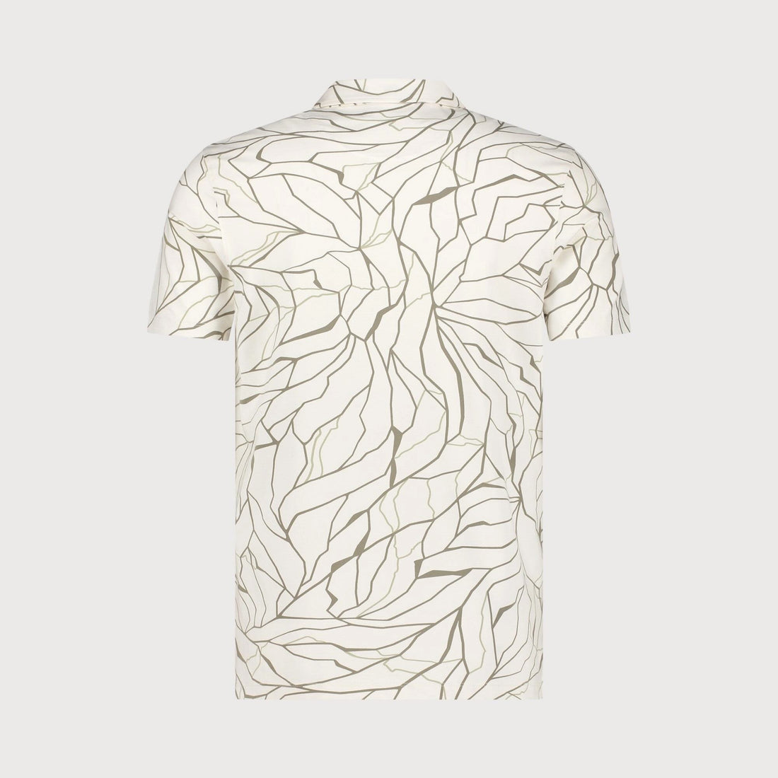 Polo grafisch design - off white / groen