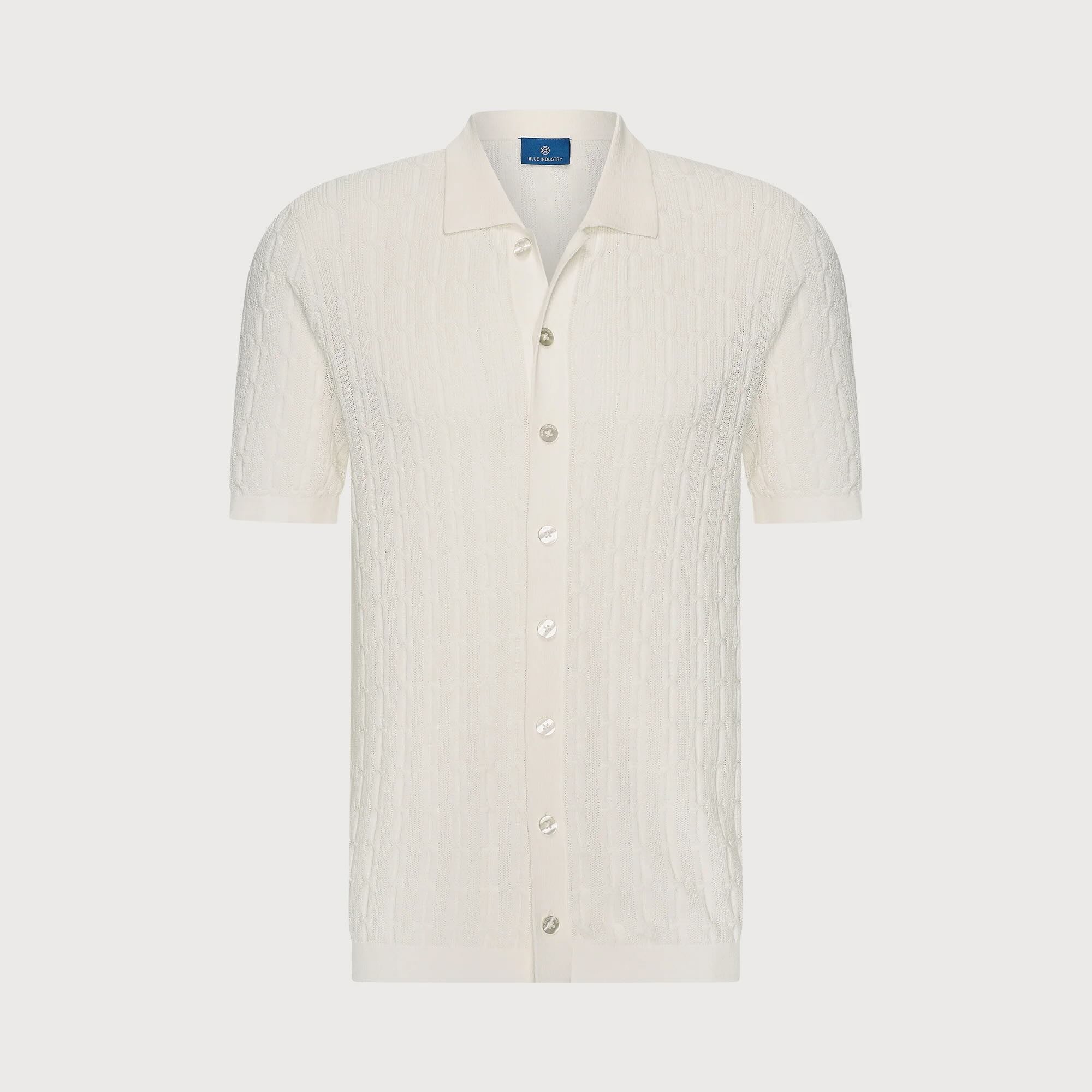 Overhemd gebreid - off white
