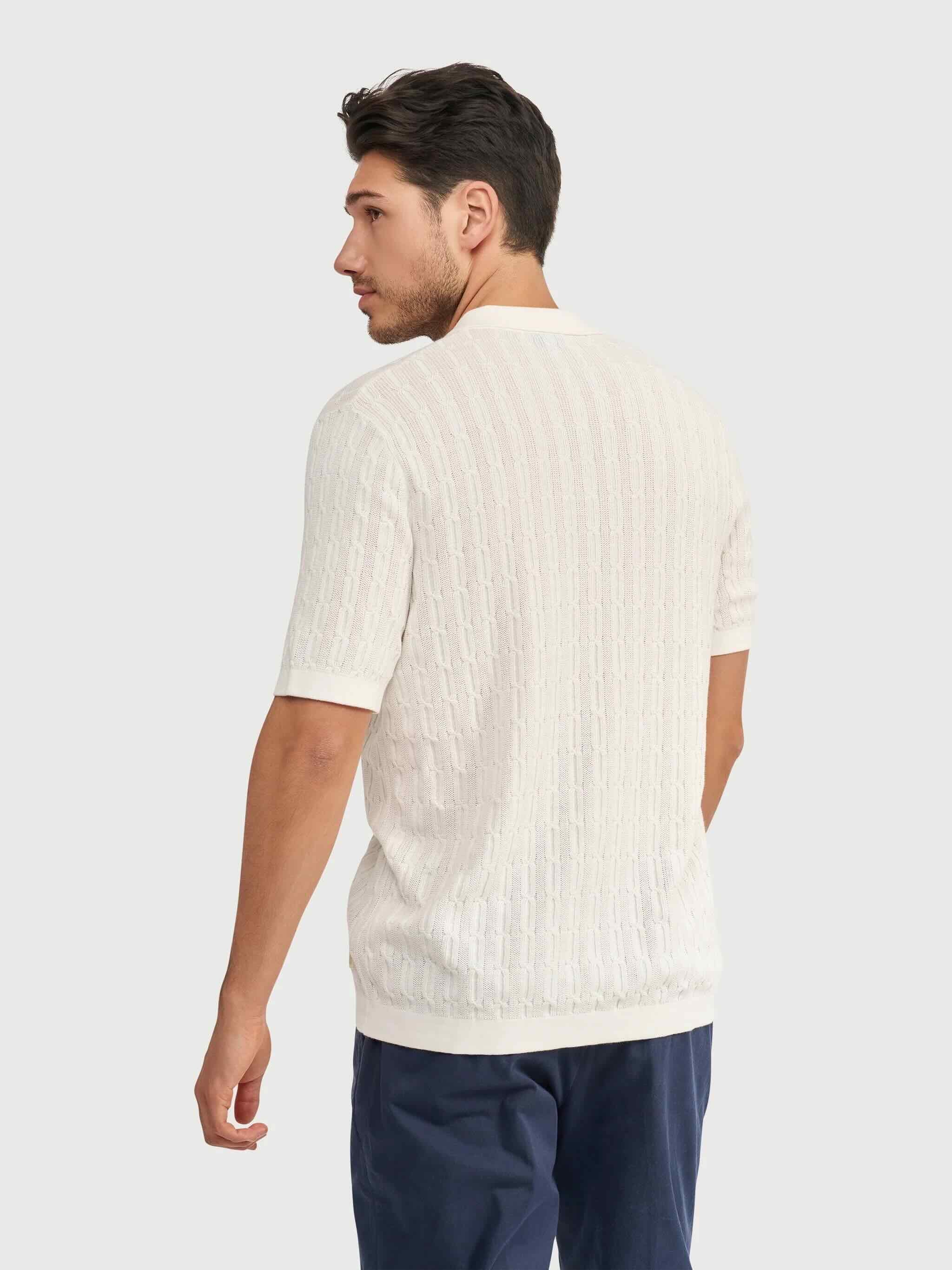 Overhemd gebreid - off white