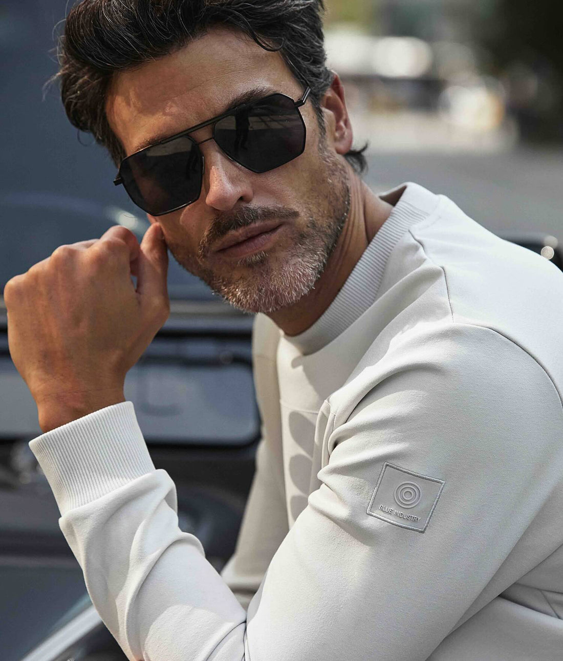 Trui sweat ronde hals - grijs