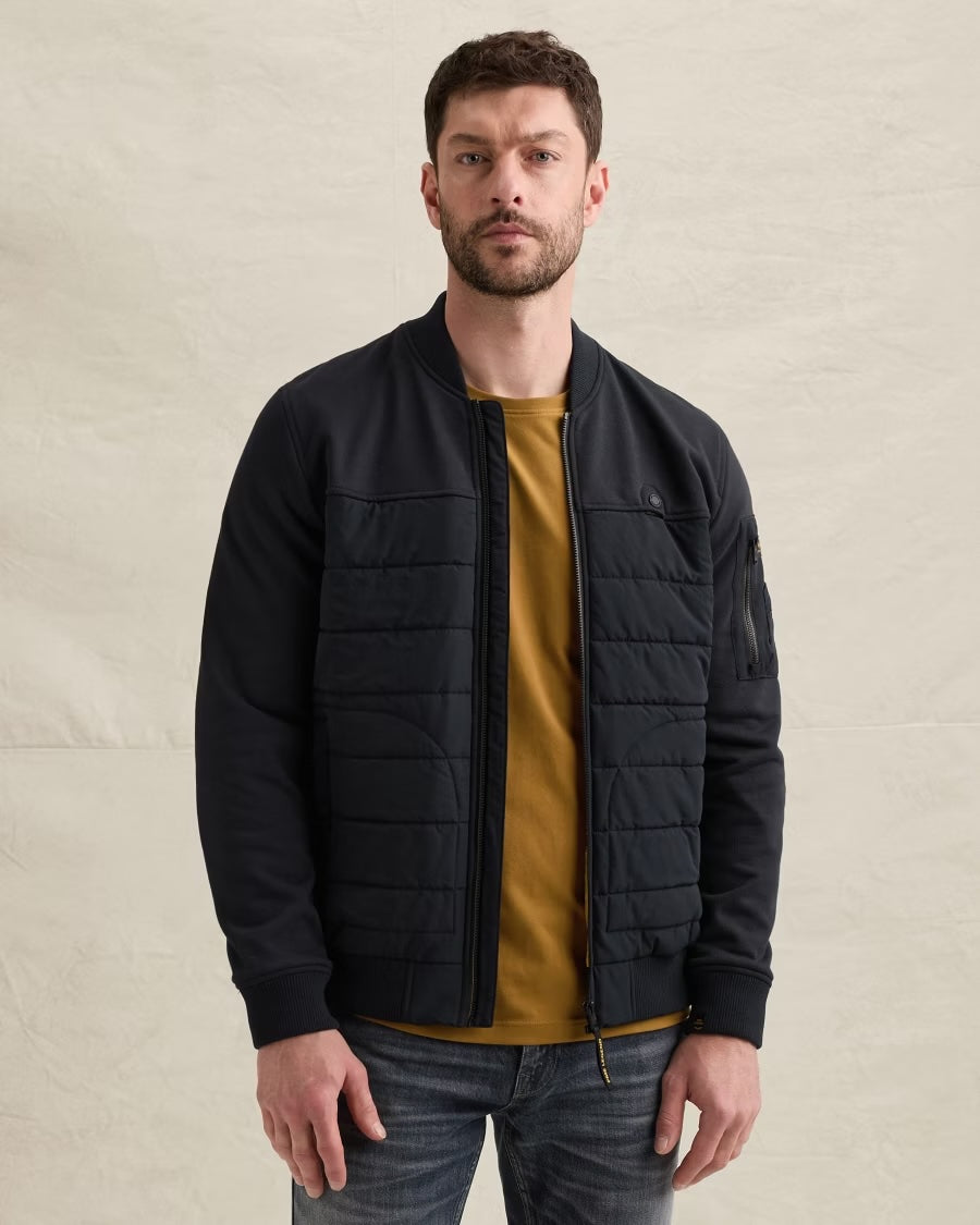 Vest gevoerd met flightpocket - blauw
