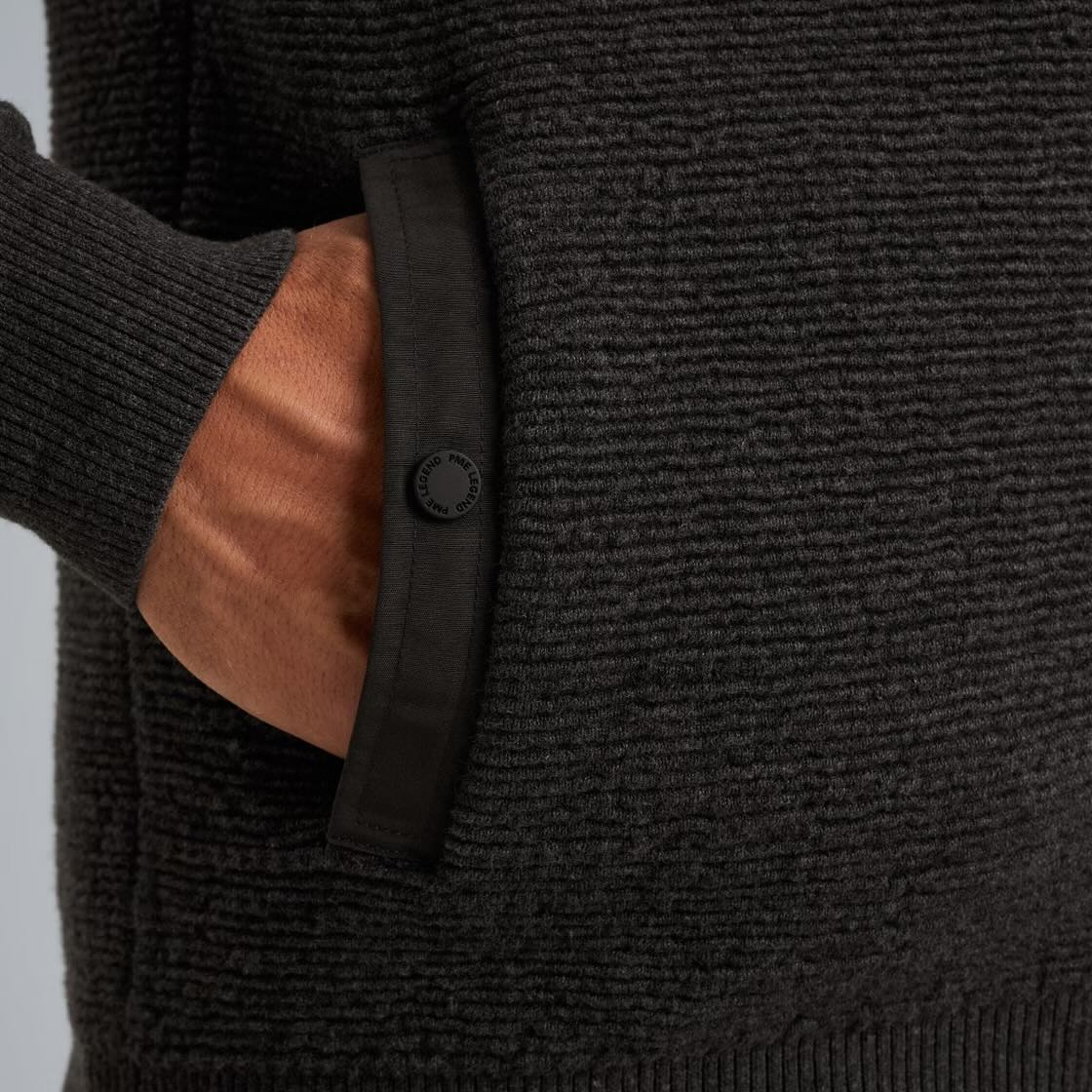 Vest met elleboogpatches - grijs