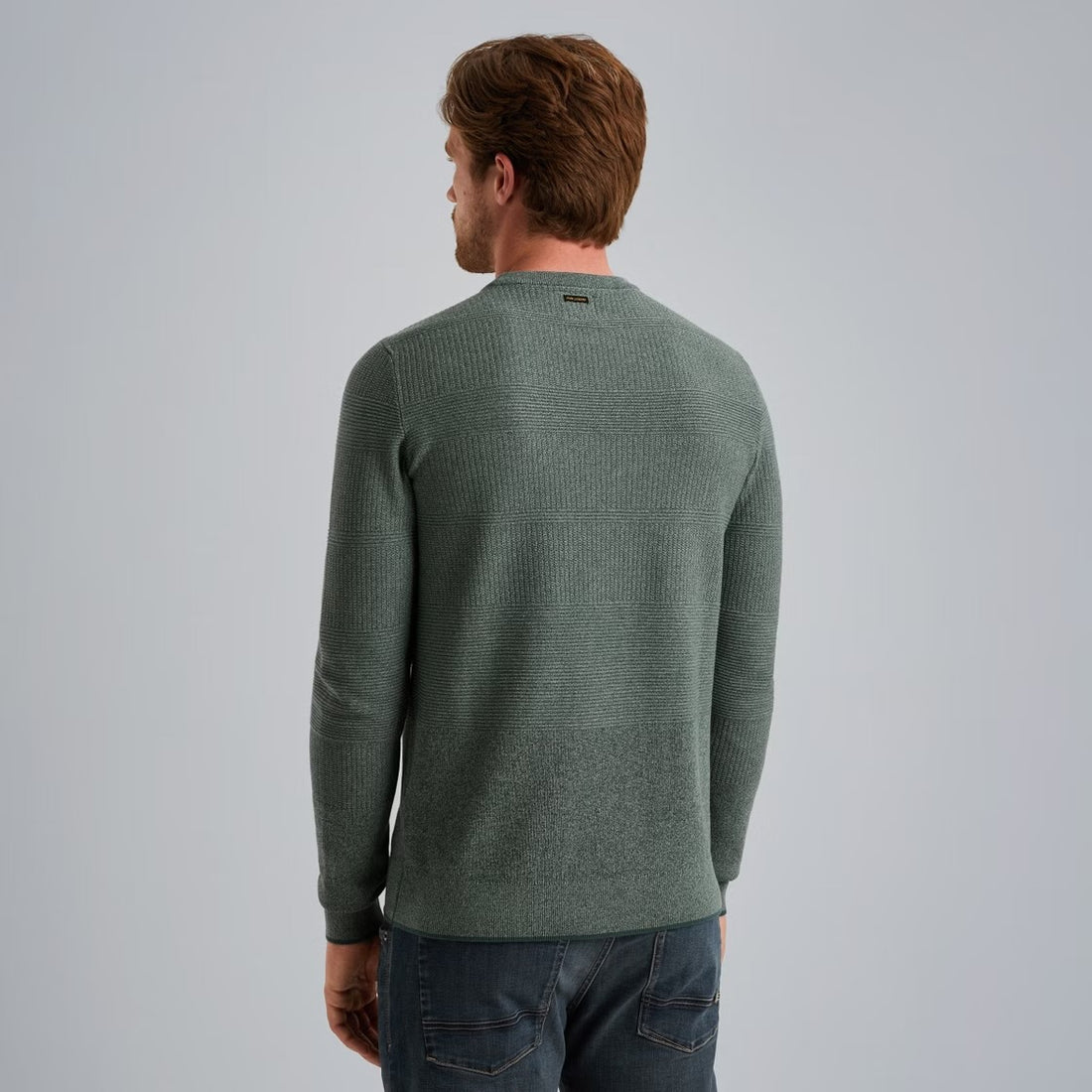 Trui met streeppatroon - blauw/groen