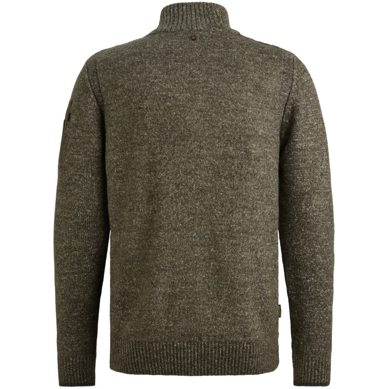 Trui met halve rits - groen