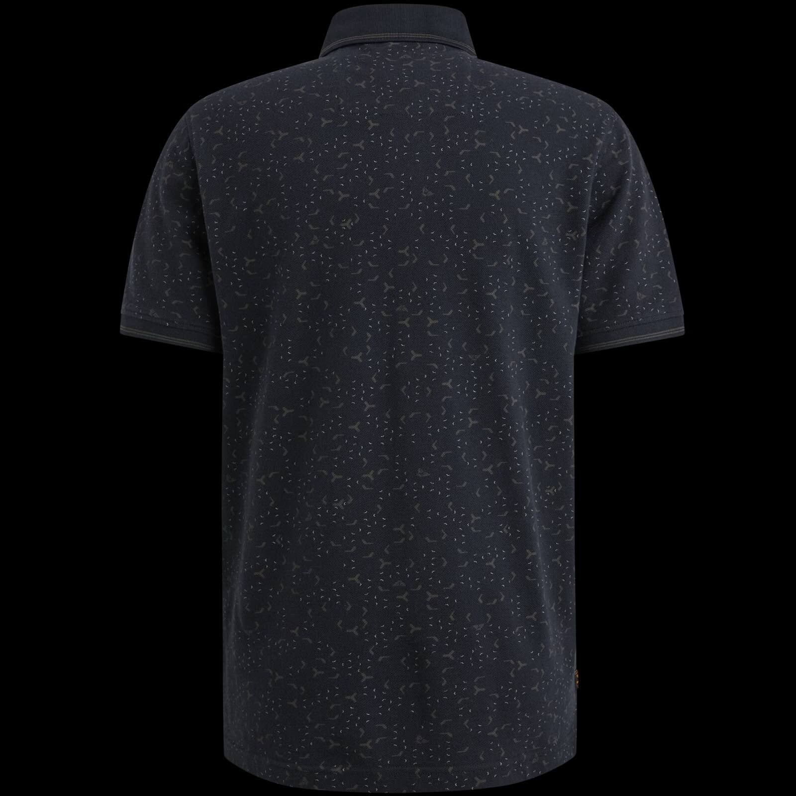 Polo allover print- donkerblauw