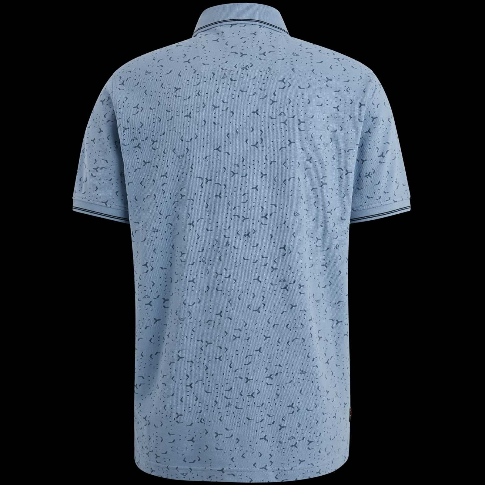 Polo allover print- lichtblauw