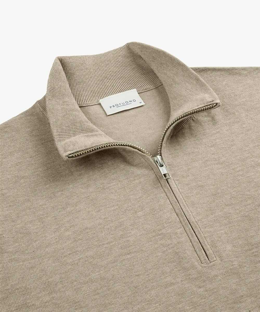 Trui Quarter Zip - beige
