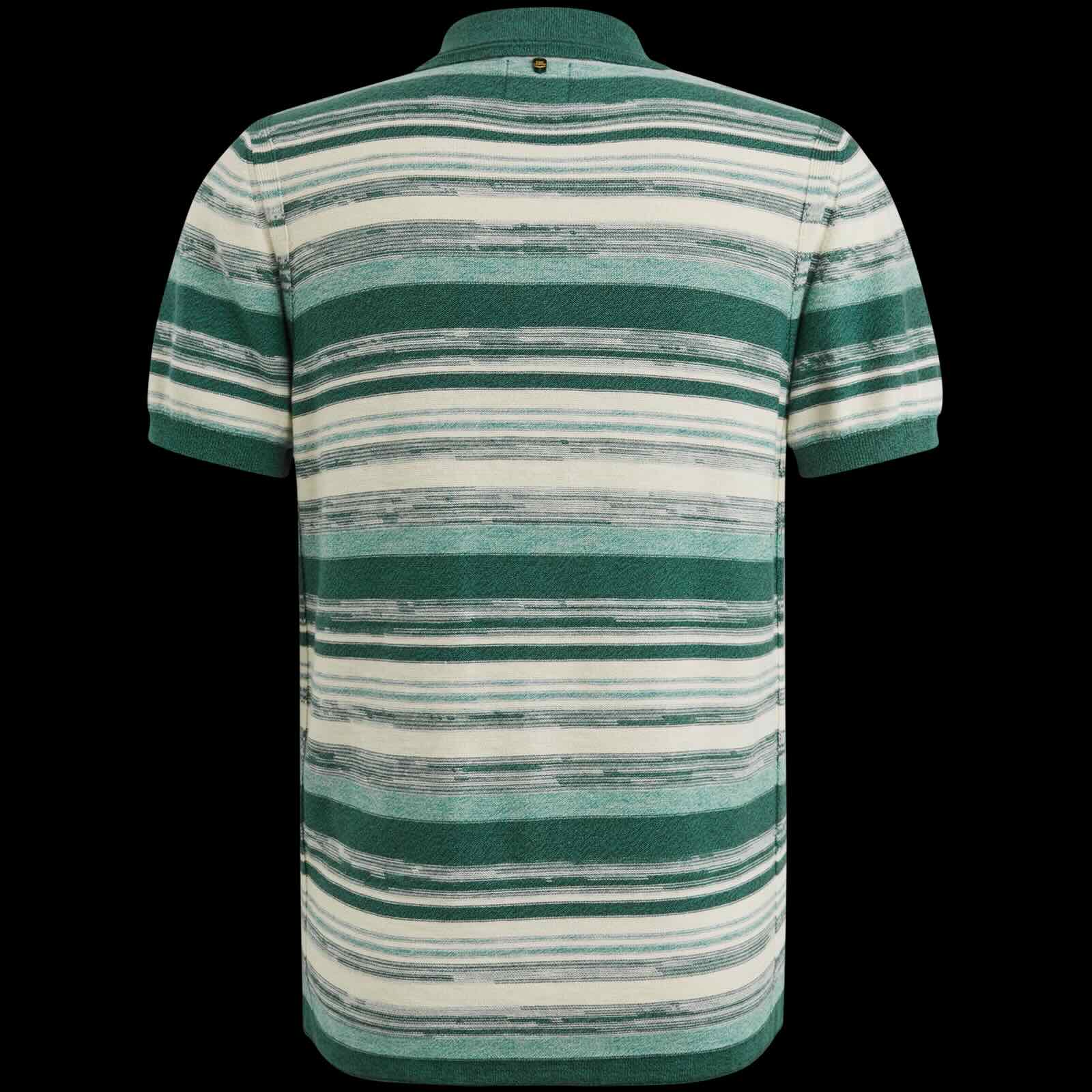 Polo streep gebreid - groen