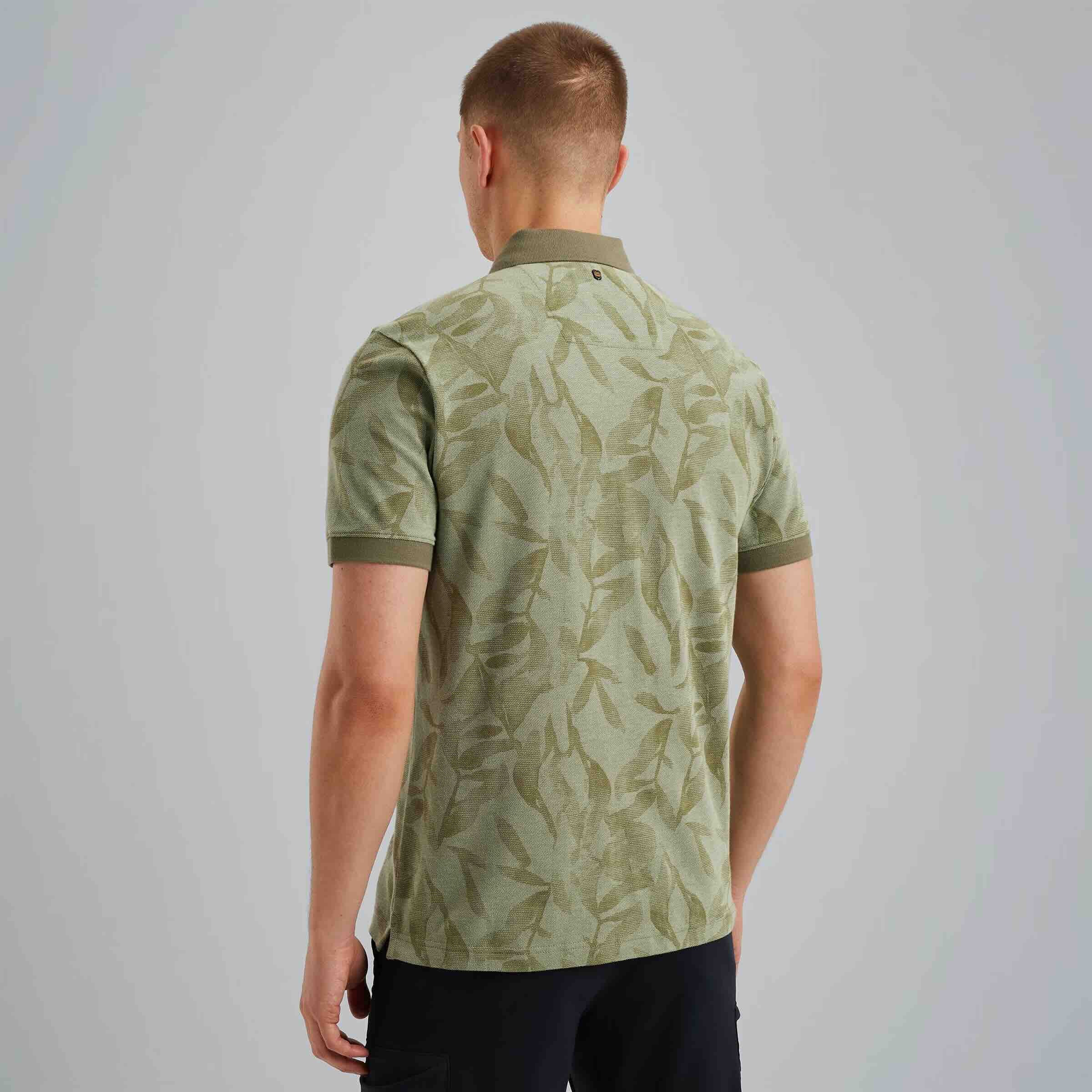 Polo met allover print - groen