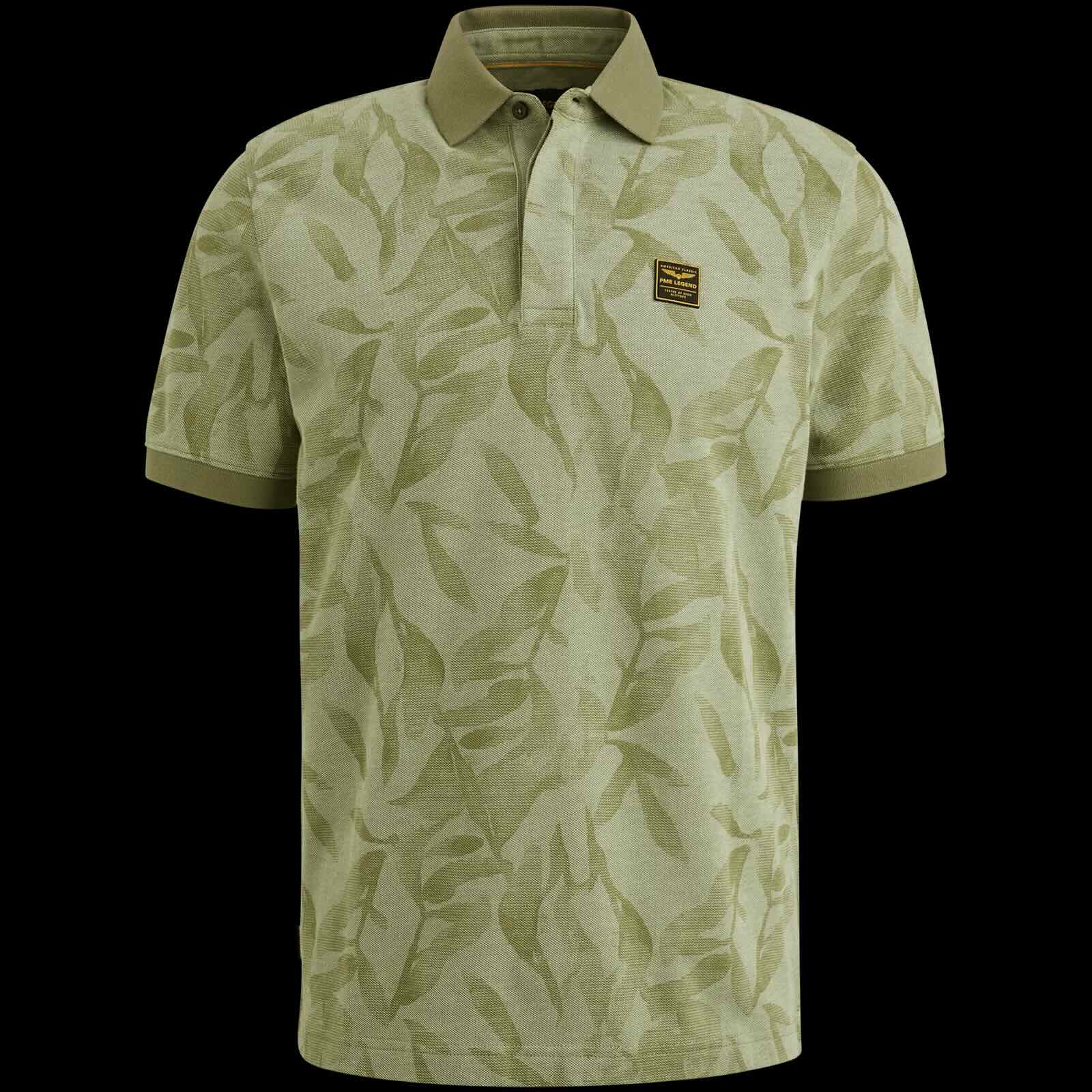 Polo met allover print - groen