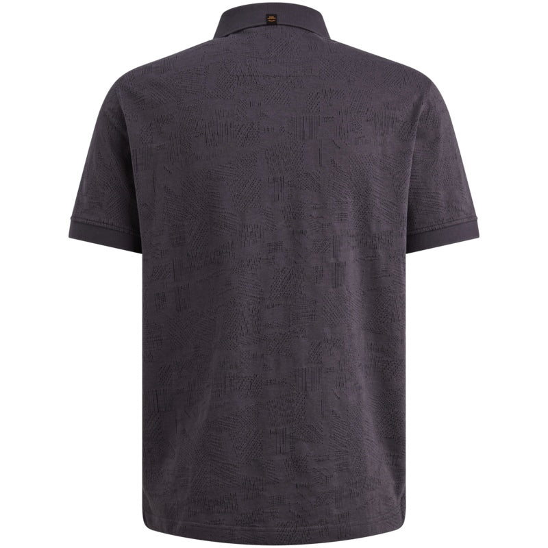 Polo jacquardpatroon - grijs